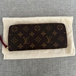 Used Louis Vuitton Clemence Wallet - Monogram Fuchsia